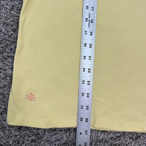 LAUREN RALPH LAUREN 100% Cotton Short Sleeve T-Shirt Top Size 2X Yellow NWT - Picture 7 of 7